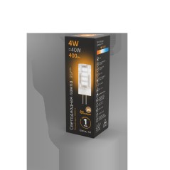 Лампа светодиодная LED 4 Вт 400 Лм 2700К теплая G4 капсула 220 В керамика Black Gauss