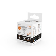 Лампа светодиодная LED 11 Вт 850 лм 3000К софит MR16 теплый GU5.3 AC 220В Elementary Gauss