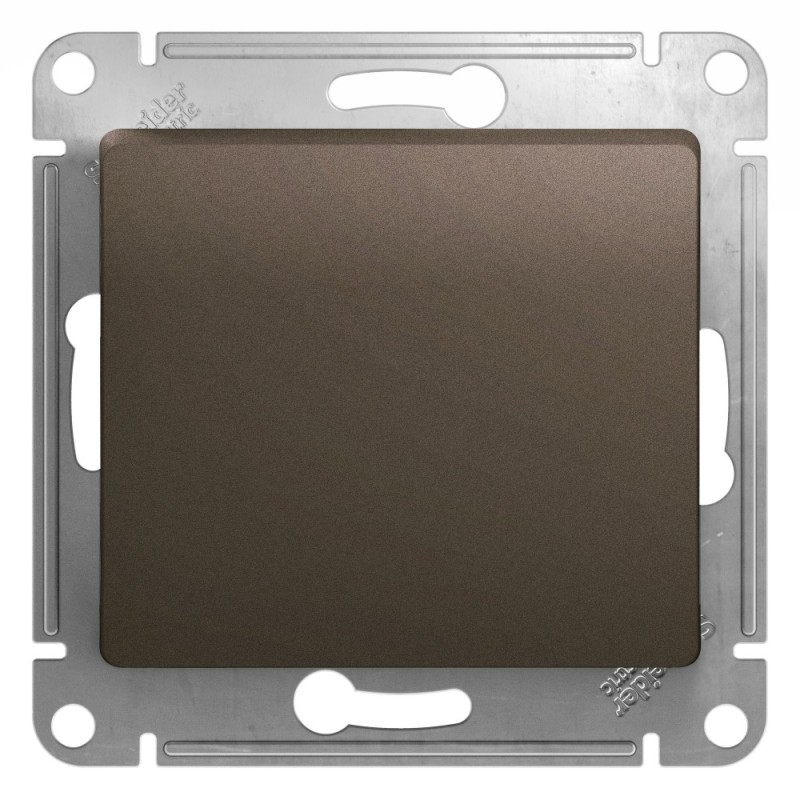 GLOSSA Переключатель одноклавишный сх.6 шоколад в рамку