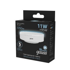 Лампа светодиодная LED 11 Вт 1050 лм 4100К таблетка нейтральный GX53 AC 220В Black Gauss