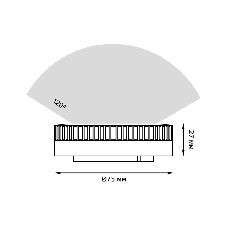 Лампа светодиодная LED 11 Вт 1050 лм 4100К таблетка нейтральный GX53 AC 220В Black Gauss Лампа светодиодная LED 11 Вт 1050 лм 4100К таблетка нейтральный GX53 AC 220В Black Gauss