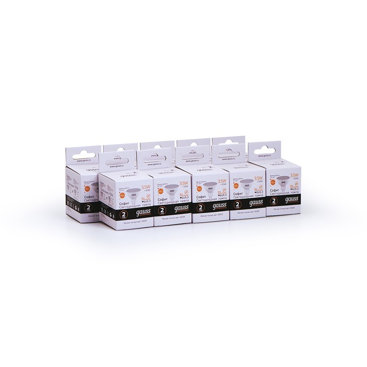 Лампа светодиодная LED 3.5 Вт 290 лм 3000К софит MR16 теплый GU5.3 AC 220В Elementary Gauss