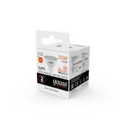 Лампа светодиодная LED 3.5 Вт 290 лм 3000К софит MR16 теплый GU5.3 AC 220В Elementary Gauss