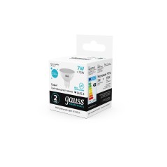 Лампа светодиодная LED 7 Вт 550 лм 4100К софит MR16 нейтральный GU5.3 AC 220В Elementary Gauss