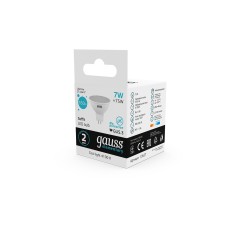 Лампа светодиодная LED 7 Вт 550 лм 4100К софит MR16 нейтральный GU5.3 AC 220В Elementary Gauss