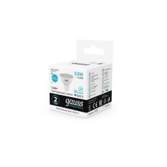 Лампа светодиодная LED 5.5 Вт 450 лм 4100К софит MR16 нейтральный GU5.3 AC 220В Elementary Gauss
