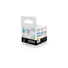 Лампа светодиодная LED 5.5 Вт 450 лм 4100К софит MR16 нейтральный GU5.3 AC 220В Elementary Gauss