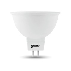 Лампа Gauss MR16 12V 5W 500lm 3000K GU5.3 LED 1/10/100