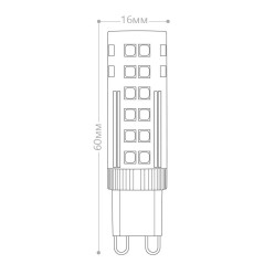 Лампа светодиодная, (7W) 230V G9 4000K JCD9, LB-433