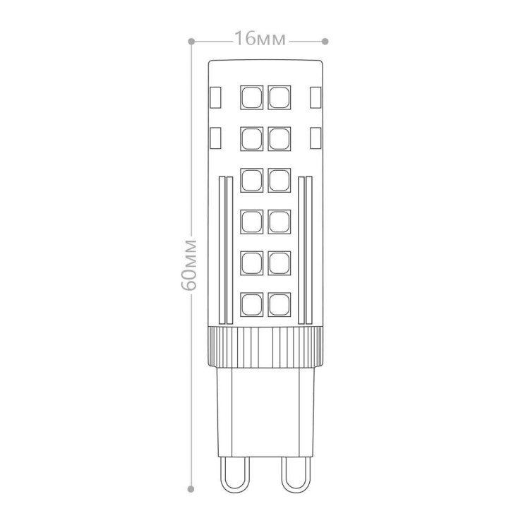 Лампа светодиодная, (7W) 230V G9 4000K JCD9, LB-433