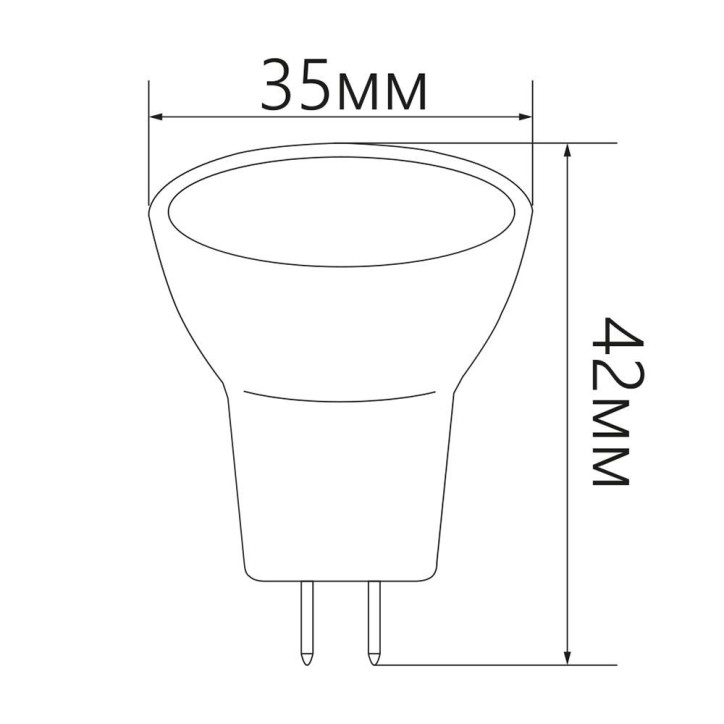 Лампа светодиодная, (3W) 230V G5,3 4000K MR11, LB-271