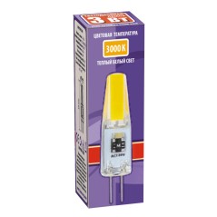 Лампа светодиодная LED 3Вт G4 теплый COB