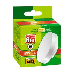 PLED- ECO-GX53 6w 3000K FROST 460Lm D75*26mm Jazzway