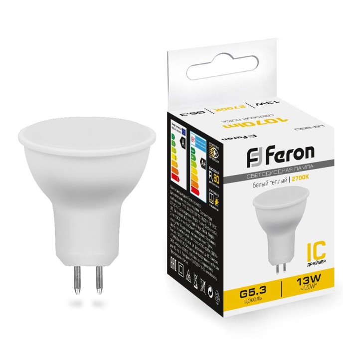 Лампа светодиодная LED 13вт 230в G5.3 теплый Лампа светодиодная LED 13вт 230в G5.3 теплый