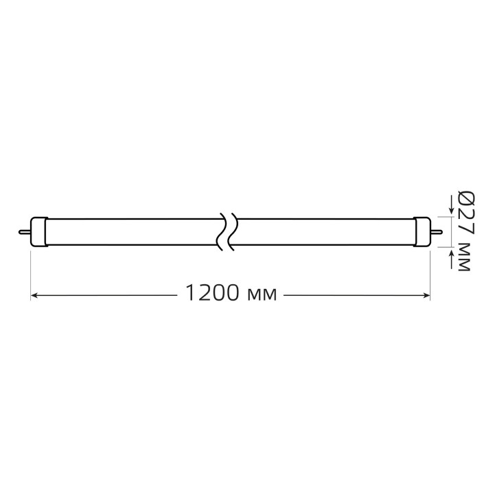 Лампа Gauss Elementary T8 24W 2000lm 4000K G13 1200mm стекло LED 1/20