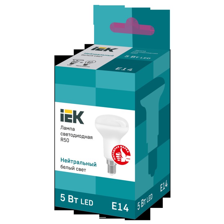 Лампа светодиодная R50 рефлектор 5Вт 230В 4000К E14 IEK Лампа светодиодная R50 рефлектор 5Вт 230В 4000К E14 IEK