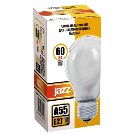 A55 240V 60W E27 frosted Jazzway (БМТ 230-60-5)