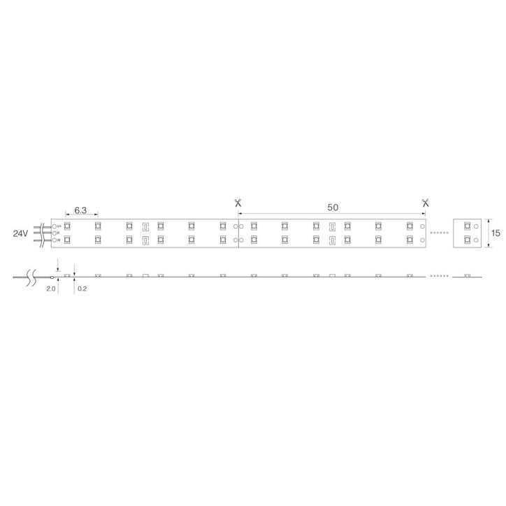 Лента светодиодная, 60SMD(2835)/м 4.8Вт/м 12V 5м 3000К, LS603