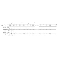 Лента светодиодная LEDх120/м 5м 9.6w/m 12в IP65 теплый белый
