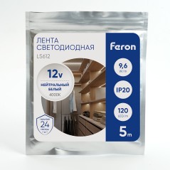 Лента светодиодная LEDх120/м 5м 9.6w/m 12в белый