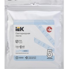 Лента светодиодная 5м LSR-5050W60-14,4-IP20-12В IEK
