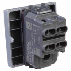 Avanti Инвертор одноклавишный модульный Закаленная сталь 2 модуля (Переключатель сх.7)