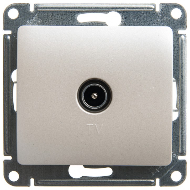 GLOSSA Розетка телевизионная TV проходная 4DB перламутр в рамку GLOSSA Розетка телевизионная TV проходная 4DB перламутр в рамку