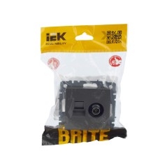 BRITE Розетка двойная TV+RJ45 кат.5E РТВ/РК12-БрС сталь