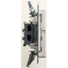 GLOSSA Розетка телевизионная TV проходная 4DB перламутр в рамку