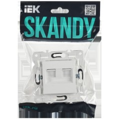 SKANDY Розетка компьютерная двойная RJ45 кат.6 SK-K04W арктический белый IEK