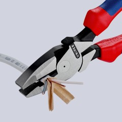 Плоскогубцы электромонтера Linemans Pliers резка - проволока средней твердости 46мм твердая проволока 3мм L-240мм двухкомпонентн