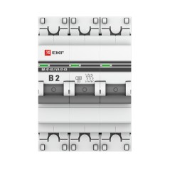 Автоматический выключатель 3P 2А (B) 4,5кА ВА 47-63 PROxima