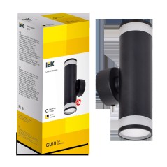 LIGHTING Светильник 4009 накладной настенный под лампу 2хGU10 черный IEK