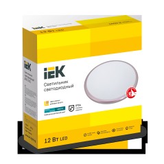 Светильник LED ДПБ 3201 12Вт IP54 4000K круг роз. золото IEK