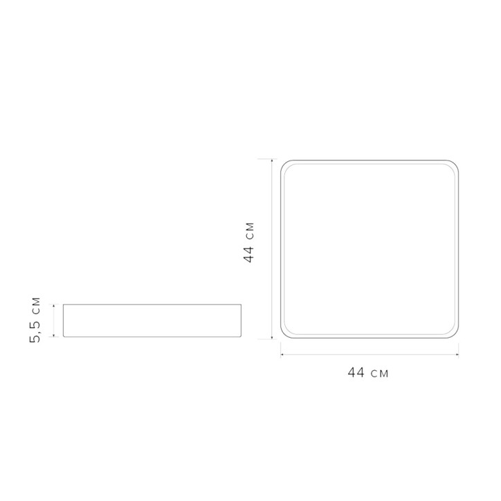 PPB Sсandic-S 72w DIM 3000-6500K WH/W с деревянной планкой IP20 440*440*55 Jazzway