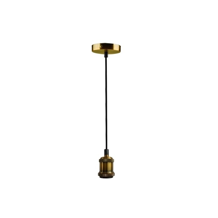 RETRO патрон с проводом PLC 01 E27 230V/1M ANTIQUE BRONZE Jazzway