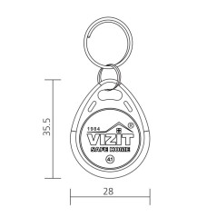 Ключ RF (RFID-1356 МГц) Обеспечивает дополнительную защиту несанкционированного администрирования системы доступа