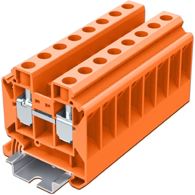 Клемма TU 1-1 винтовая сечение 16 мм. кв., оранжевая