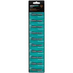 Биты 20 шт, сталь S2, с насечкой, Профи PZ 2x25 мм