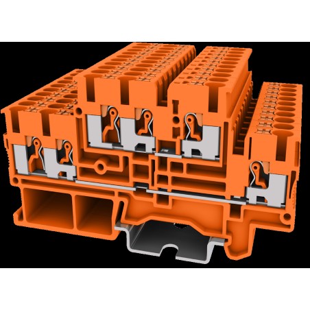 Клемма TP 2-уровневая, сечение 2,5 мм. кв., оранжевая