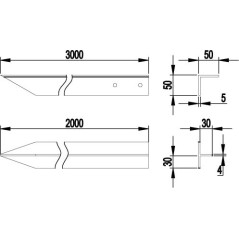 Профиль С-образный 41х41 L1200 толщина 1.5 мм горячеоцинкованный