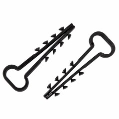 Дюбель-хомут нейлоновый 6-12мм. прямоугольный. черный (100 шт/уп)