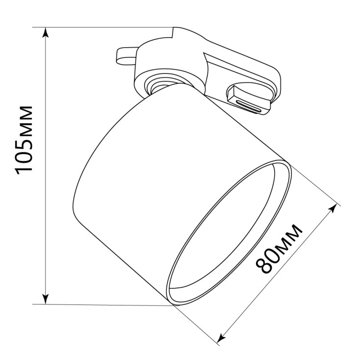 Светильник трековый под лампу GX53, черный, AL159