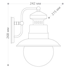 Светильник садово-парковый, 60W 230V IP44 черный, PL571