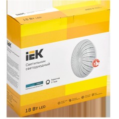 Светильник светодиодный ДПБ 2006 18Вт IP20 4000К круг белый IEK