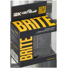 BRITE Кнопка звонка с индикацией для отелей 10А ВС10-1-9-БрЧ черный IEK