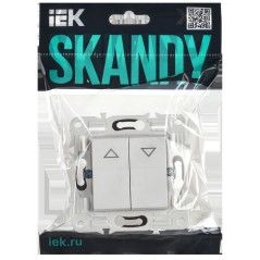 SKANDY Выключатель жалюзи 10А SK-V12W арктический белый IEK