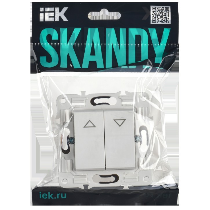 SKANDY Выключатель жалюзи 10А SK-V12W арктический белый IEK