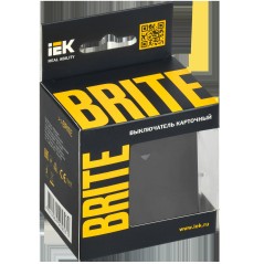 BRITE Выключатель карточный 30А ВС10-1-8-БрГ графит IEK