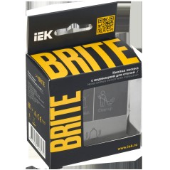 BRITE Кнопка звонка с индикацией для отелей 10А ВС10-1-9-БрС сталь IEK